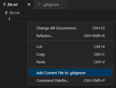 Add file from editor