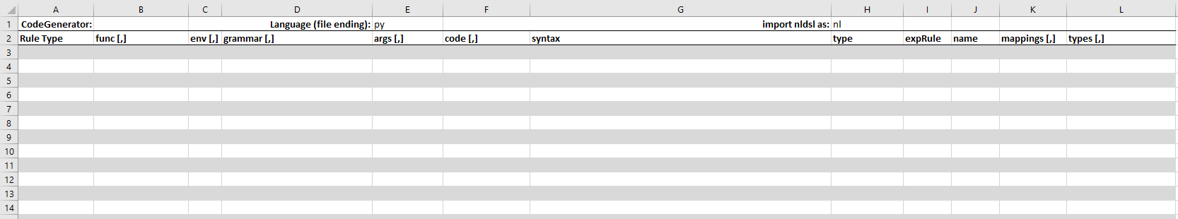 Empty Excel File